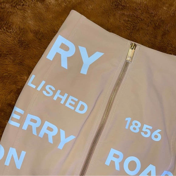 Burberry Horseferry Print Mini Skirt in Nude - Picture 10 of 13